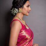 Priya Anand Instagram - For @velsfilmintl Vetri Vizha ❤️ . . Photography : @kiransaphotography Beauty: @vedya.hmua Sari: @thekanakavalliedit Jewellery: @jaipurgems Blouse: razak_creations