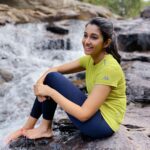 Priya Bhavani Shankar Instagram - When water travels it becomes the path itself! That’s me with another perfect traveler ☺️ Somewhere in the Forest
