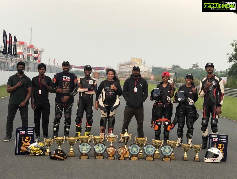 Priya Bhavani Shankar Instagram - Congratulations dude @mohamedhanifsdz π€ I am so proud of all those champions you have made there! and more power to the girls who are breaking it ππΌ keep up the amazing work @speeddemonzmotorsports team π€