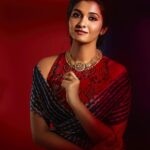 Priya Bhavani Shankar Instagram – Red and blue ❤️💙 Concept and Photography: @kirankumarphotography
Concept and styling : @nandhitharamesh
Sarees : @merasalofficial
Blouses : @turquoisedesignstudio
Makeup : @steffhairandmakeup
Hair : @vijayraghavan_hairstylist3133
Draping: @drape_art
Jewelry: @theamethystore