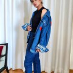 Priyamani Instagram - Denim is a love that never fades …. ❤️❤️ Jacket …. @hoozinc Styling … @monavangari HMU… @pradeep_makeup @shobhahawale #airportlook #actorslife