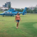 Punnagai Poo Gheetha Instagram - The hardest walk is walking alone, but it's also d walk that makes U d strongest 🥰 #punnagaipoogheetha #Heli #Takingoff #helicopter