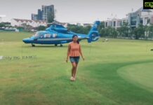 Punnagai Poo Gheetha Instagram - The hardest walk is walking alone, but it's also d walk that makes U d strongest 🥰 #punnagaipoogheetha #Heli #Takingoff #helicopter