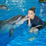 Raai Laxmi Instagram – This is so much fun 🐬#SwimWithTheDolphins🐬 thank u for hosting me with this amazing memorable experience with these cuties 🐬 @dolphinariumdubai ❤️🐬😍