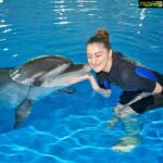 Raai Laxmi Instagram - This is so much fun 🐬#SwimWithTheDolphins🐬 thank u for hosting me with this amazing memorable experience with these cuties 🐬 @dolphinariumdubai ❤️🐬😍