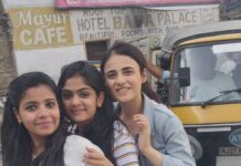 Radhika Madan Instagram - Just an appreciation post for Arushi and Neha, the girls who helped me become Taarika. They used to pick me up on a scooty and spend the whole day with me. From visiting their Angrezi Medium schools to having kulhad chai at Fateh Sagar lake to giving me the ultimate"DJ Party" experience(in which they book a hall, call a Dj and handover their own playlist to him). Will always be grateful to them and their Pragya Di for some unforgettable memories.🤗❤