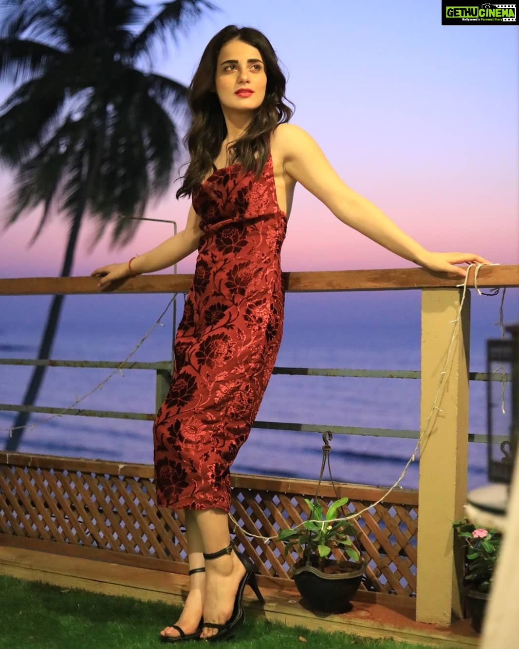 Radhika Madan Instagram - Channelling my inner Parisian vibes in my beautiful ‘Velvet Cowl Neck Dress’ from @howwhenwearclothing 💖