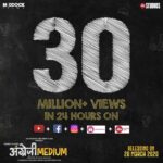 Radhika Madan Instagram - Inside and outside we are very happy! Thank you for more than 30 million views on the #AngreziMediumtrailer❤: bit.ly/AngreziMediumTrailer #AngreziMedium @irrfan #KareenKapoorKhan @deepakdobriyal1 #DineshVijan @homster #DimpleKapadia @ranvirshorey @pankajtripathi @kikusharda @maddockfilms @officialjiostudios @officialjiocinema @tseries.official