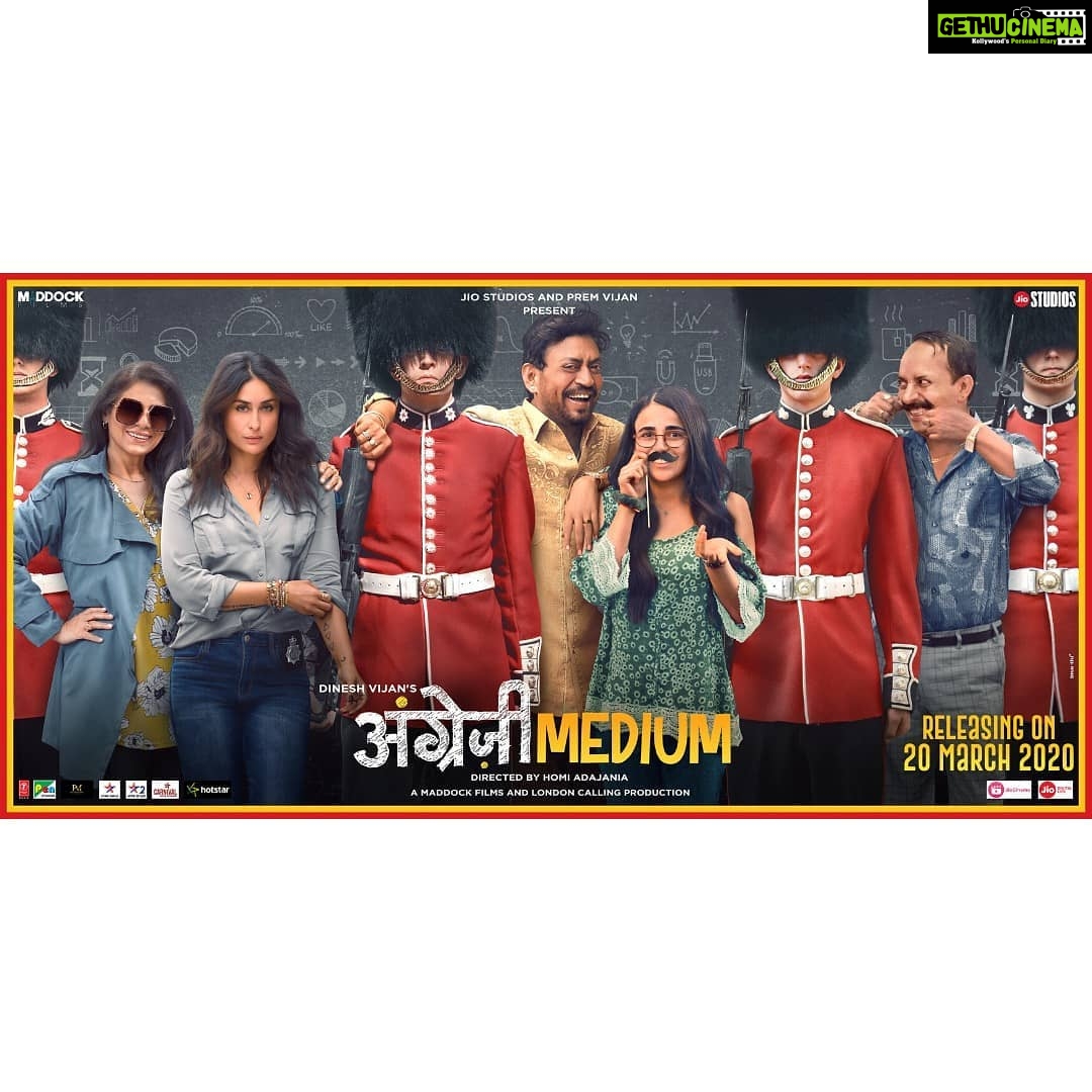 Radhika Madan Instagram - Tooti phooti अंग्रेज़ी hi sahi, koshish jaari rahegi! #AngreziMedium trailer out in 30 mins. @irrfan #KareenKapoorKhan @deepakdobriyal1 #DineshVijan @homster #DimpleKapadia @ranvirshorey @pankajtripathi @kikusharda @officialjiostudios @maddockfilms @officialjiocinema @tseries.official