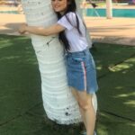 Radhika Madan Instagram - Yes i always won the tree hugging competition in school. Doosri picture credits k liye hai. Top @hm Skirt @only Shoes @adidasoriginals