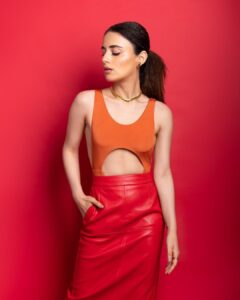Radhika Madan Instagram - Ek din pehele ki laali🥰 Shiddat out TOMORROW guysss! Disney plus Hotstar (subscription lelo😋) -------------------------------------------------------------------- Bodysuit- @flirtatious_india Skirt- @benetton_india Necklace, earrings- @misho_designs Rings- @shopeurumme @cintillaofficial Styled- @sukritigrover Styling team- @vanigupta.23 @vasudhaguptaa Makeup- @ritikavatsmakeupandhair Hair- @gohar__shaikh Photography - @anurag8055 Managed by- @aanchaltalreja