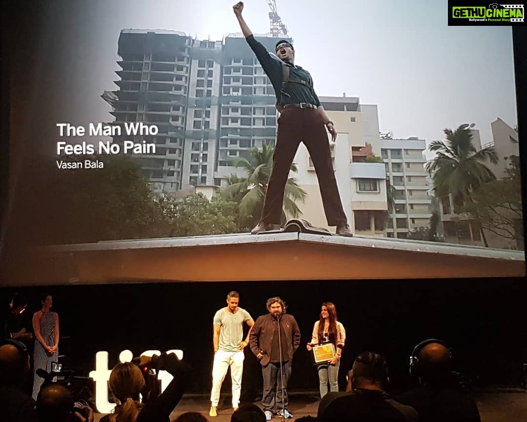 Radhika Madan Instagram - "Mard ko dard nahi hota"(The man who feels no pain) India's first entry into midnight madness and the first award India has ever won in Toronto Film Festival! Its a dream..it still hasnt sunk in. As @vasanbala said it was never meant to be made..it was never meant to be selected for the festival and it was never meant to win amongst such exceptional films but it did! We are so so so grateful! Its a very special film for the whole team..a lot of "firsts"..and it feels surreal when you feel seen. Cant wait to celebrate it with our team back in india. The underdog took it guys!@vasanbala @abhimanyud @rsvpmovies @gulshandevaiah78 @ankurva80 @prernasaigal @kulish @wrkprint @eshtylist @mithiladesai @chowfin @shrutikarokade