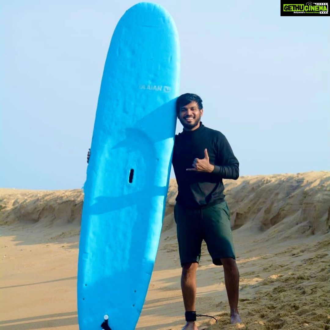Rakshan - 229.4K Likes - @surfturfindia 🏄♂️🌊 fun time thanks @makapa_anand anna for taking me😘