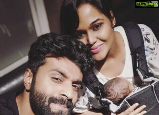 Ramya NSK Instagram - Hello Everyone! :) A lot of you have been asking me why I've put on so much weight... over and over again! :D And I've been answering those questions saying that I will share the news soon and here it is! I'm happy to share with you all that I delivered a baby recently and that's mostly why.....! ❤️ And ofcourse I am gonna concentrate on my health and workouts after this. And a big thanks to @bharat_raj_official who's agreed to help me with this! ❤️ @sathya_actor @bratzlife_by_bharat #happyme #momlife #motivated
