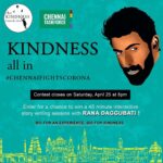 Rana Daggubati Instagram – Hi guys!! Joined hands with the #chennaitaskforce #kindnessproject . Let’s try write a story together