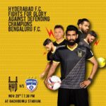 Rana Daggubati Instagram - Hyderabad F.C. is all set to battle it out with the defending champions of the Hero ISL. Come over to the Gachibowli Stadium with your loudest roars to cheer them against Bengaluru F.C. Book your tickets now! #AbHyderabadKhelega #HFCBFC #HyderabadFC