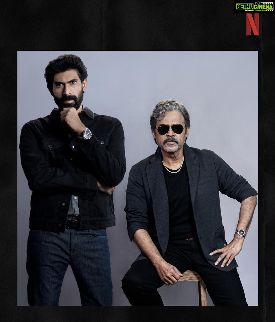 Rana Daggubati Instagram - Always wanted to share the screen with my uncle the VICTORY V @venkateshdaggubati and my dream is finally coming true. As much as I love him off screen, in “Rana Naidu” we are going to be at each other's throats. #RanaNaidu, coming soon on Netflix.  @krnx @suparnverma @locomotiveglobal @netflix_in @ViaCBSGlobalDst