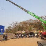 Rana Daggubati Instagram - Cranes, Blue screens, cables.... ACTION in the day!! #haatimeresaathi #aranya #kadan