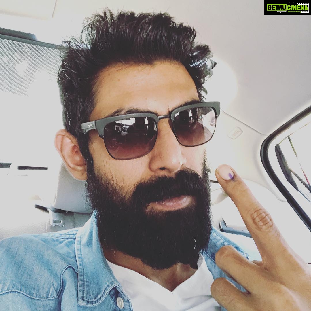 Rana Daggubati Instagram - I’ve cast my vote. Do your bit as well!! Film Nagar