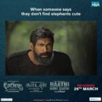 Rana Daggubati Instagram - This should be everyone's reaction when anybody talks about hurting our elephants! Watch 2021's first trilingual film Aranya, Kaadan, and Haathi Mere Saathi releasing on 26th March 2021! #SaveTheElephants #Aranya #Kaadan #HaathiMereSaathi #InTheatresOn26thMarch @pulkitsamrat @thevishnuvishal @prabusolomonofficial @zyhssn @shriya.pilgaonkar @erosstx @erosmotionpics @erosnow