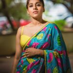 Rashmi Gautam Instagram - Flamingo print saree by @shrutiigclothing P.c @sandeepgudalaphotography 📸📸📸