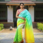 Rashmi Gautam Instagram - In love with this colourful saree by @shrutiigclothing 📸 @v_capturesphotography