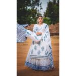 Rashmi Gautam Instagram - Outfit by @stylistrichie #lifeismagical #rashmigautam #white #sharara #shararasuit #whiteandblue