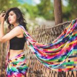 Rashmi Gautam Instagram - I’m untameable 🌈 ... 🌈saree by @duta_couture 📸 by @sandeepgudalaphotography #lifeismagical #rashmigautam #sareesanddrapes
