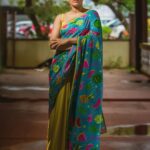 Rashmi Gautam Instagram - Flamingo print saree by @shrutiigclothing P.c @sandeepgudalaphotography 📸📸📸