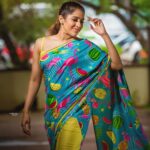 Rashmi Gautam Instagram - Flamingo print saree by @shrutiigclothing P.c @sandeepgudalaphotography 📸📸📸