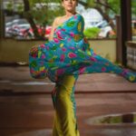 Rashmi Gautam Instagram - Flamingo print saree by @shrutiigclothing P.c @sandeepgudalaphotography 📸📸📸
