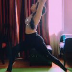Raveena Ravi Instagram - #yoga something that’s keeping me calm during the storms inside my head n heart .. 🙏🏻🖤 #basics #trying