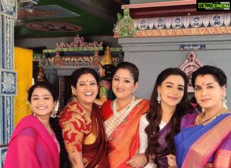Rekha Krishnappa Instagram - When you meet friends for life❤️❤️ @meerakrishnaofficial @mercyleyal @_dharshhh @actress_lavanyaoffl . #friendsforever #friendshipgoals #friendship #shootingspotfun #shootingspot #tamilumsaraswathiyum Chennai, India