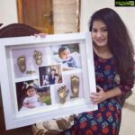 Reshmi Menon Instagram - One of the most memorable things I got made from @preciousimpressions.india. Thankyou so much for this .. will cherish it for a lifetime. The amazing quality and finish and full credits for the patient and sweet Tharani priya for getting my munchkins to do this 😊