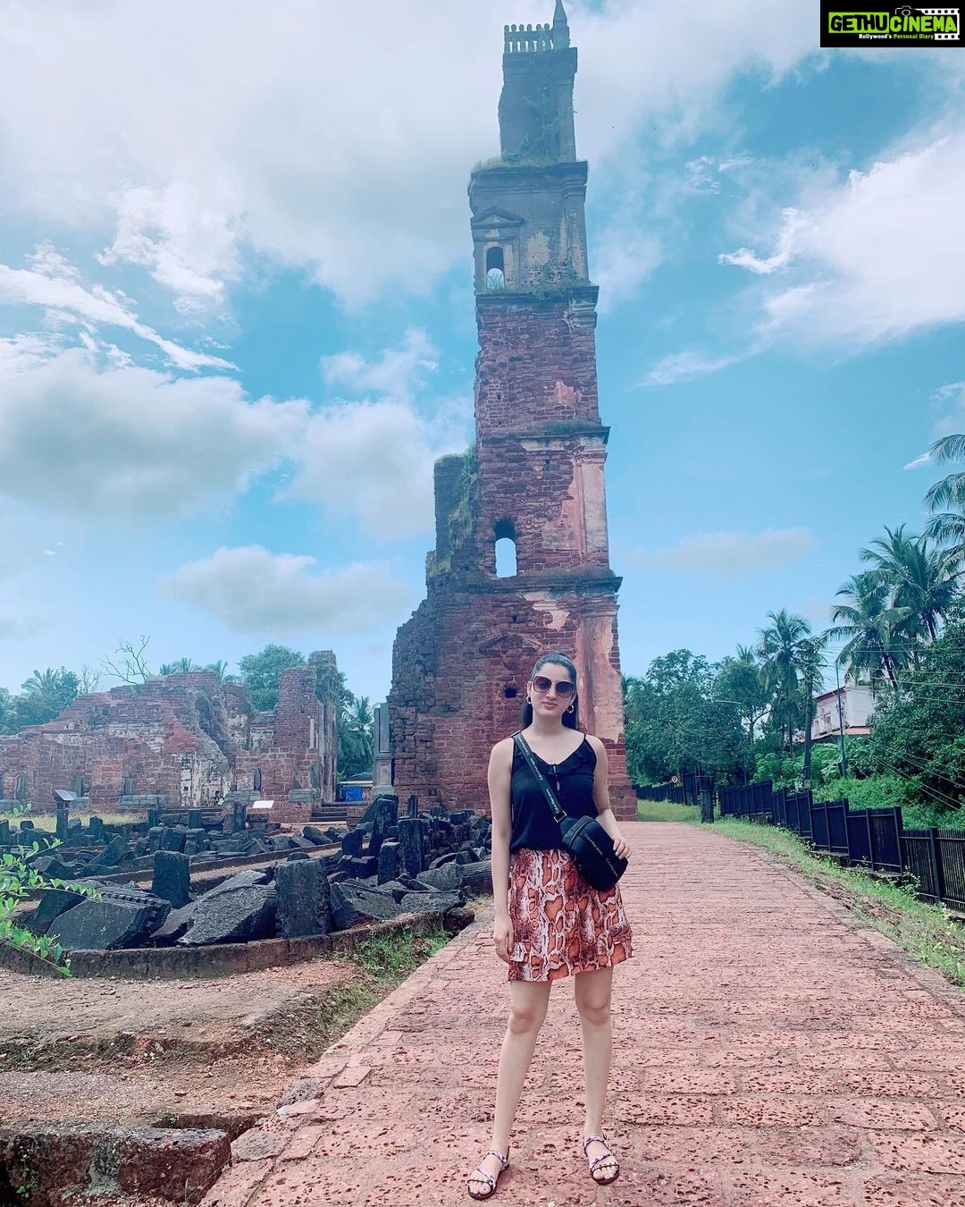 Richa Panai Instagram - This world heritage site made in 1602 is a completely broken church with just one side wall left intact which looks miraculously beautiful in person!π€©π€ . . . . . . . . . . . . #oldgoa #beautiful #picoftheday #goa #church #churchofstaugustine #panjim #travel #travellove #cute #beauty #trendy #mumbai #meme #followme #comment #art #insta #fashion #lifestyle #stayhome #life #new #instafashion #nature #myself Church of St. Augustine, Goa