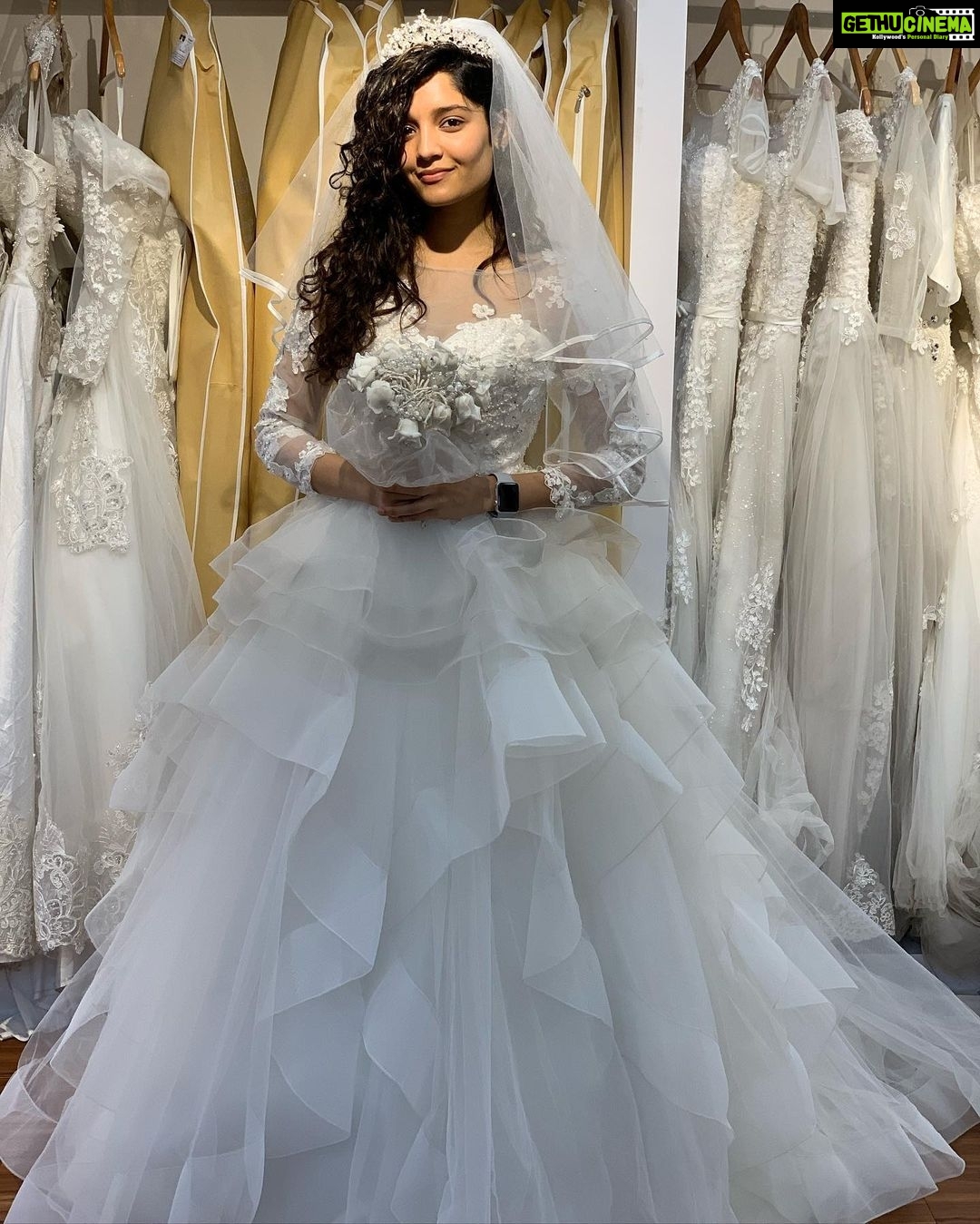 Ritika Singh Instagram - #Throwback to my wedding gown trials for #OhMyKadavule π I legit never thought Iβd ever get to see myself in one and I was sooo overwhelmed during my trials!! Gotta thank @ashwath_marimuthu for letting me have my fantasy wedding xD Outfit is designed by the wonderful Juno Marie Styled by @dinesh_1401