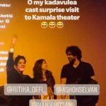 Ritika Singh Instagram - This is MADNESSSS!!! You guys are the absolute besttt ❤️❤️❤️ So grateful for you all! Thank you so much to everybody who watched our film at Kamla theatre last night! We loved being there with you 😘 #ohmykadavule #ohmygod #omk Chennai, India