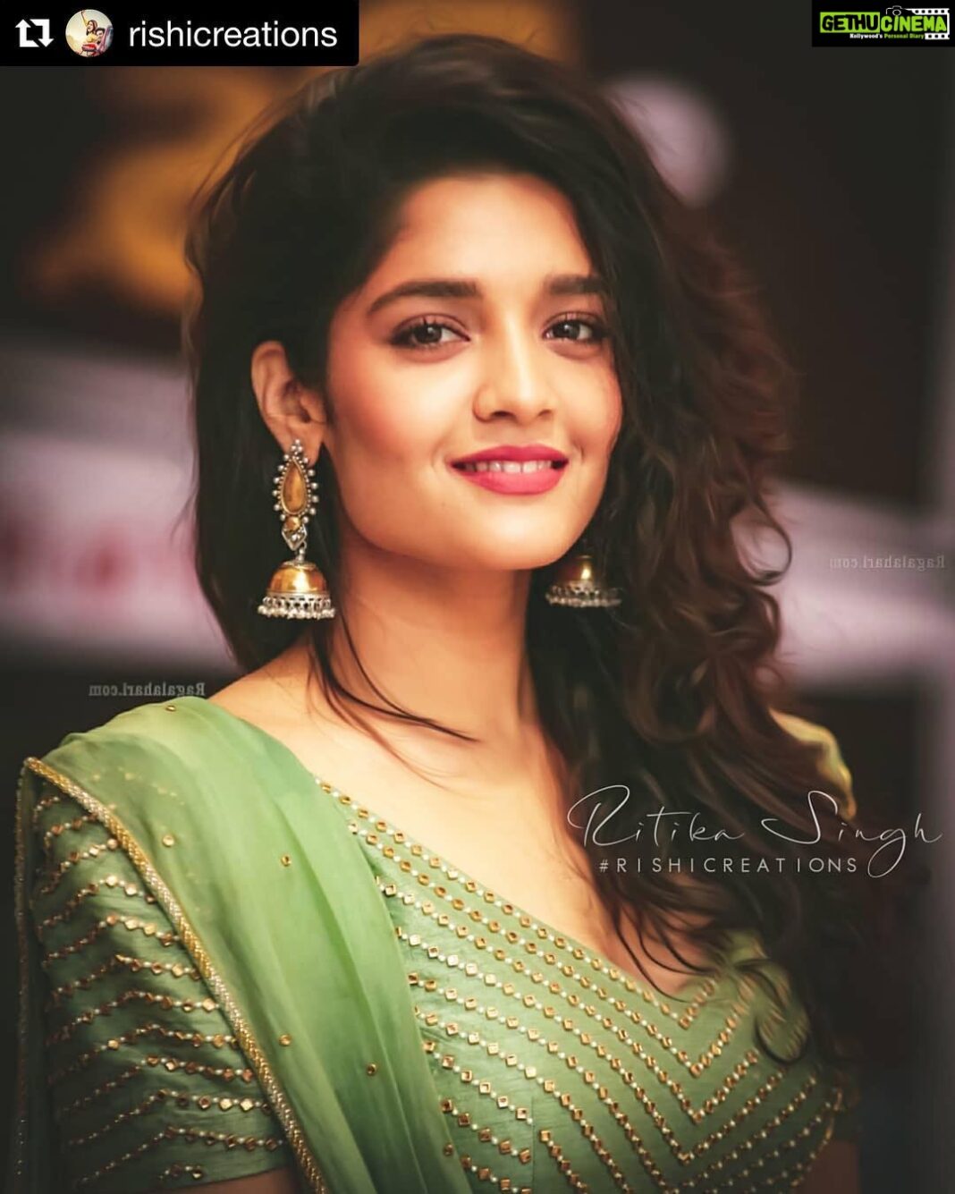 Ritika Singh Instagram - This is such a beautiful edit ❤️Thank you @rishicreations #Repost @rishicreations with @get_repost ・・・ Ritika Singh ❤️ #cute #beautiful #gorgeous #pretty #ethnicwear #awesome #ritikasingh #rishicreations @ritika_offl @instagram
