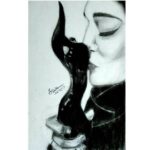 Ritika Singh Instagram - I just came across this fan made sketch of me and I can't describe how amazing this is! My #filmfare award looks so beautiful and I love how the creator of this piece got my facial structure right! It's so OP 💯 Thank you so much for making this for me, dear Siva! You're awesome! And I absolutely love this sketch ⭐ #fanlove #honoured #grateful #blessed