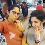 Ritika Singh Instagram - Going to miss my on screen sister so much after the shooting for #Guru ends! I share a very special bond with her and we are always laughing and having fun on sets! #MathiandLux #bff #shootlife #irudhisuttru #saalakhadoos