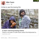 Ritika Singh Instagram – Still can’t believe #MikeTyson wants to watch our film #irudhisuttru and #saalakhadoos 
This is the best thing that could happen to our film! *dies of happiness*