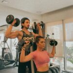 Ruhi Singh Instagram - Workout buddy @mr_faisu_07 🧚‍♂️ #2022 is a year of transformation. We are sticking to our resolutions. Are you? Even if you missed a day or two, you can always start again ☺️ #fitness #gymmotivation #health #bangbaang