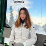 Ruhi Singh Instagram – On my way to phase 1. Great day on the slopes ⛷ The Khyber Himalayan Resort & Spa