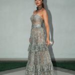Ruhi Singh Instagram - You mustn’t be afraid to sparkle a little brighter, darling. For @filmfare OTT awards Special thanks and lots of love to my dearest @rockystarofficial for this beautiful gown and choker Hair and makeup @juveria_k Photos @hrishi_gharat Also thank you @sayali_angachekar @dureshamemon ✨ #FilmfareOTT #myglammfilmfareottawards #bestactress #ootd