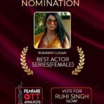 Ruhi Singh Instagram – Hello everyone ❤️ I feel extremely honoured to have been nominated for the prestigious #Filmfare OTT awards as best actor for my performance in #Runawaylugaai 
I already feel accomplished to be nominated alongside the supremely talented @masabagupta and all the other amazing actors. I feel all my efforts of coming to this city, trying to make a mark in this competitive field have lead to fruition and I’m very grateful.
Voting closes in a few hours, I’ve put a new link in bio, please do vote for me, I really appreciate your support. 
Ps- forever a ‘Filmfare nominated actress’ means so muchhh to me! Thank you God