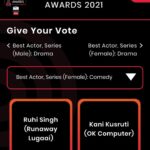 Ruhi Singh Instagram – The biggest news! I’ve been nominated for @filmfare awards as best actor for my series #runawaylugaai and my other series #chakravyuh has been nominated as best series ✨✨ Please vote for me and help me win my first #Filmfare ❤️‍🔥