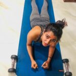 Sai Dhanshika Instagram – Wouldn’t have it any other way!!! #gainmusclelosefat #pushthroughthepain  #3minuteplankhold 💪🏼#keepgoing #keepsmiling till the end 😜