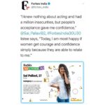 Sai Pallavi Instagram - I’m humbled and honoured to be listed in Forbes 30 under 30 ! @forbesindia #ForbesIndia30U30