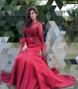 Sameksha Instagram - Three things a woman wants , a beautiful red dress, red wine and red lipstick to make any occasion special #pressconference #ishaara  Designed by : @prakritichawla_official