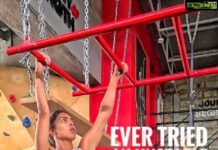 Samyuktha Hegde Instagram - After an entire year of not working out and trying other things, back to my monkey bar. Feels really good to be able to do it though I haven't tried it in so long! Also that's my amazing coach @coach.fatboy Imma never leave you 🤣🤣🤣. You're stuck with me #fitness #womanpower #skills #monkeybars #upperbodystrength #hangingout #gym #fit